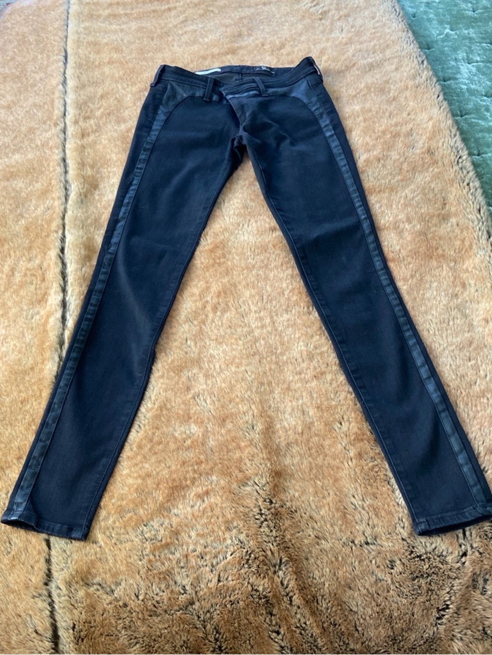 AG Adriano Goldschmied Black Skinny Jeans with Side Stripe
